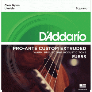 D'Addario EJ65S Pro-Arté Custom Extruded Nylon Ukulele Strings (.024-.028) Soprano